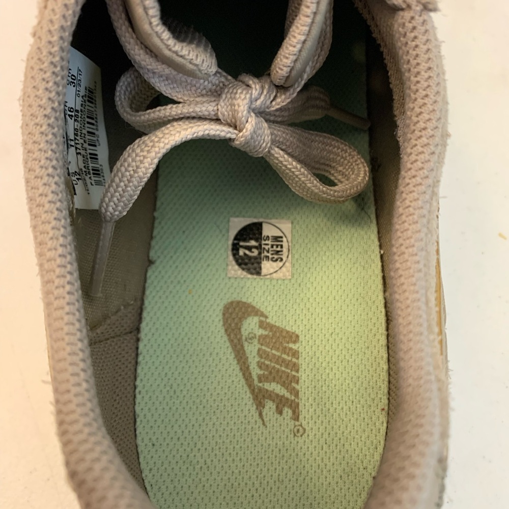 Tan Suede Sneakers with Swoosh - Picture 3 of 3